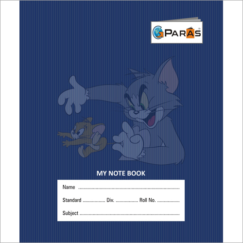 Tom and Jerry Printed School Notebook - Paper Material, Rectangular Shape | Lightweight, High-Quality Durability, Ideal for Writing