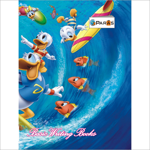 Basic Writing School Notebook - Quality Paper Material, Rectangular Shape, Lightweight , Durable with Stylish Cartoon Character Print Cover