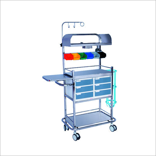 Crash Cart - High-Durability Medical Grade Steel, Compact Design for Efficient Emergency Response