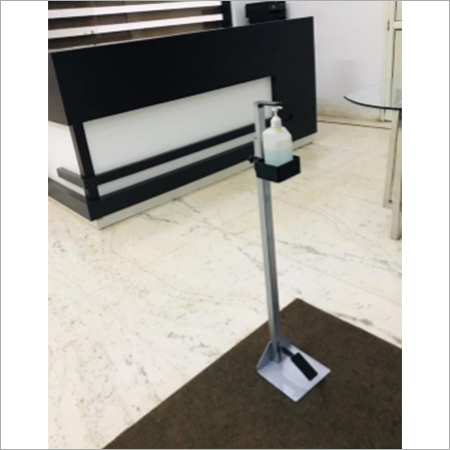 Foot Operated Sanitizer Dispenser - Stainless Steel, 40 x 20 x 100 cm | 500 ml Capacity, Polished Finish, Floor Mounted Design, 1 Year Warranty, 5 kg Weight