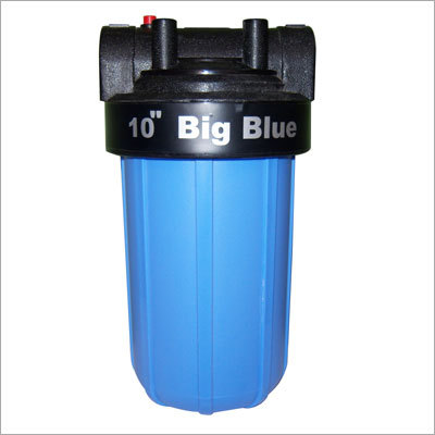 10" Big Blue Water Filter Housing - Polypropylene, 325mm H x 180mm W, Blue/Black | Easy to Use Valve, Max Pressure 7Kg, Includes Spanner and Air Release Valve