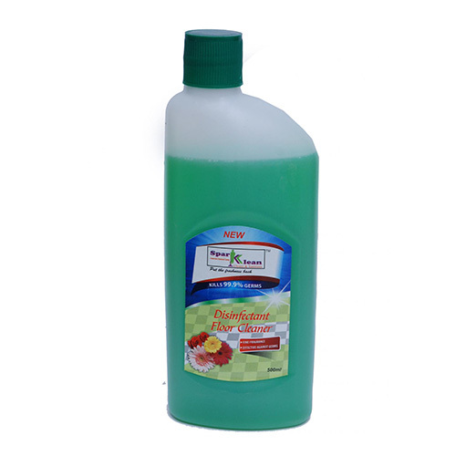 Disinfectant Floor Cleaner - Plastic Bottle 500ml, Green | Quat Active, Neutral PH, Citrus Scent, Easy To Use