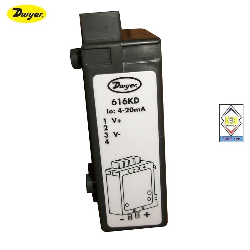 Dwyer 616kd-a-12-v Differential Pressure Transmitter Accuracy: +/- 0.25% Fs %