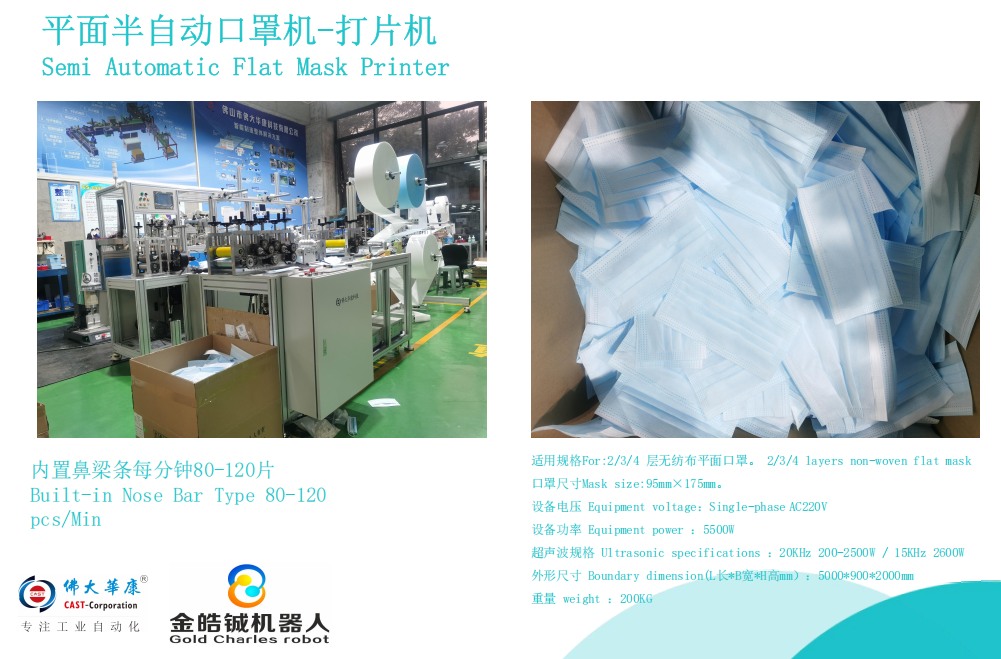 Automatic Flat Mask Printer Power: 5500 Watt (W)
