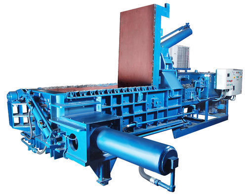 Blue Scrap Baler Machine