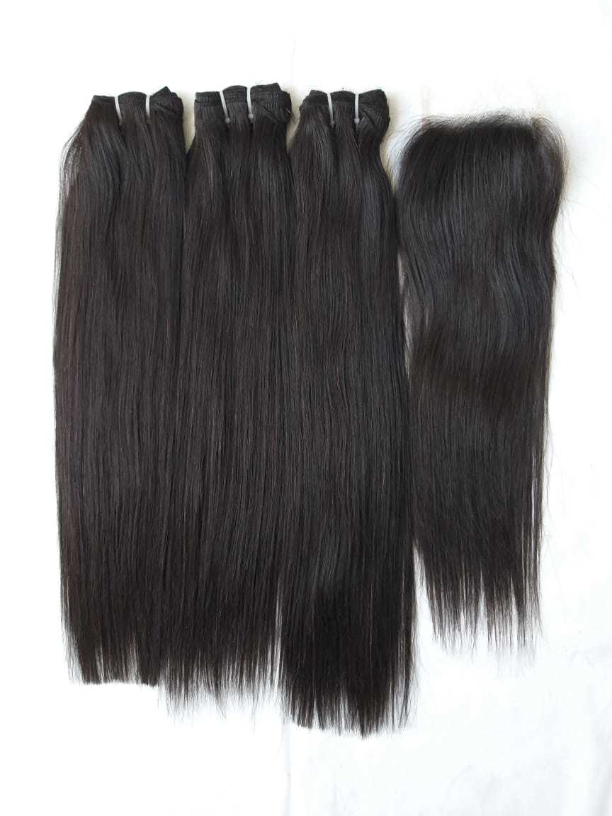 Straight Human Hair Bundles Human Hair Application: Household