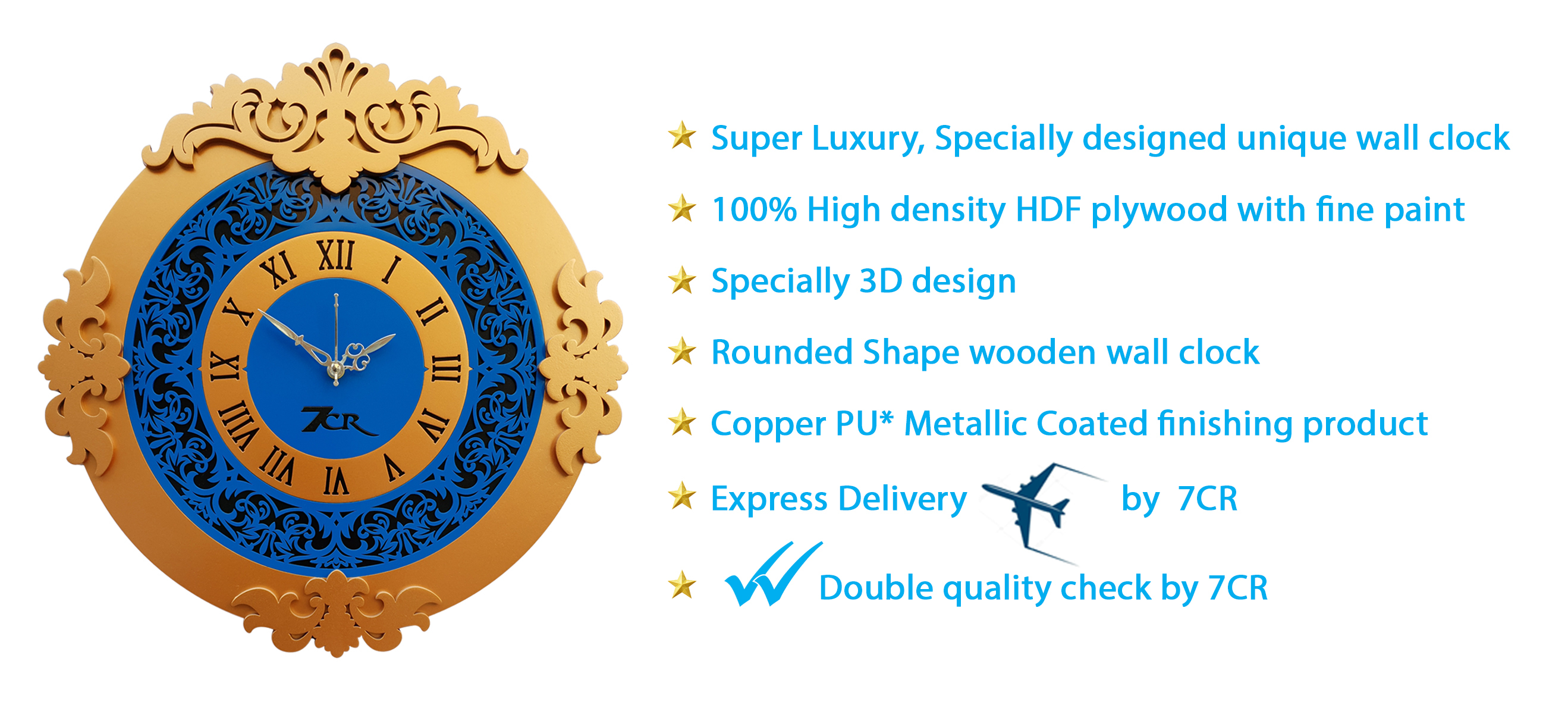 Available In Multicolour Wall Mounted Clock