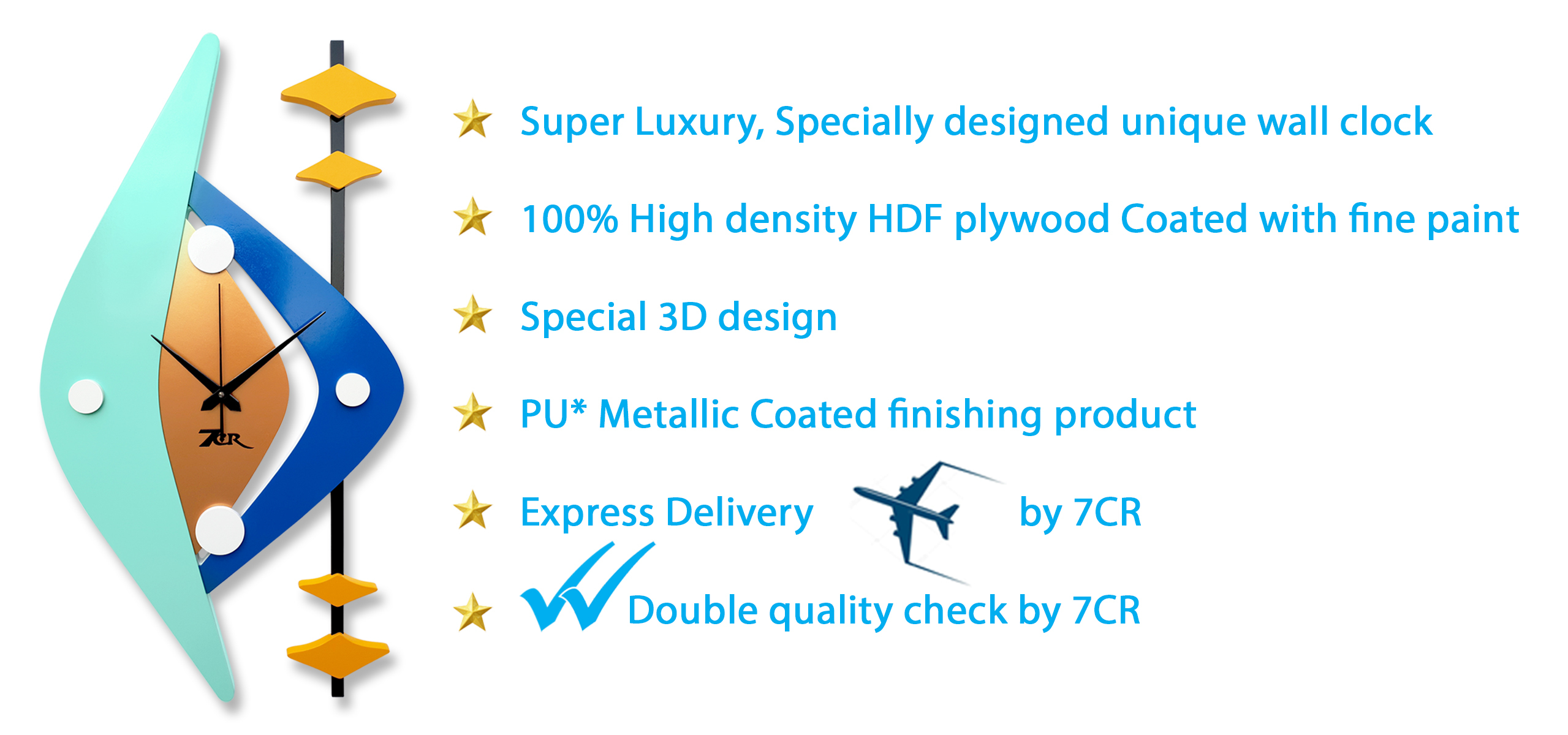 Available In Multicolour Decorative Wall Clock