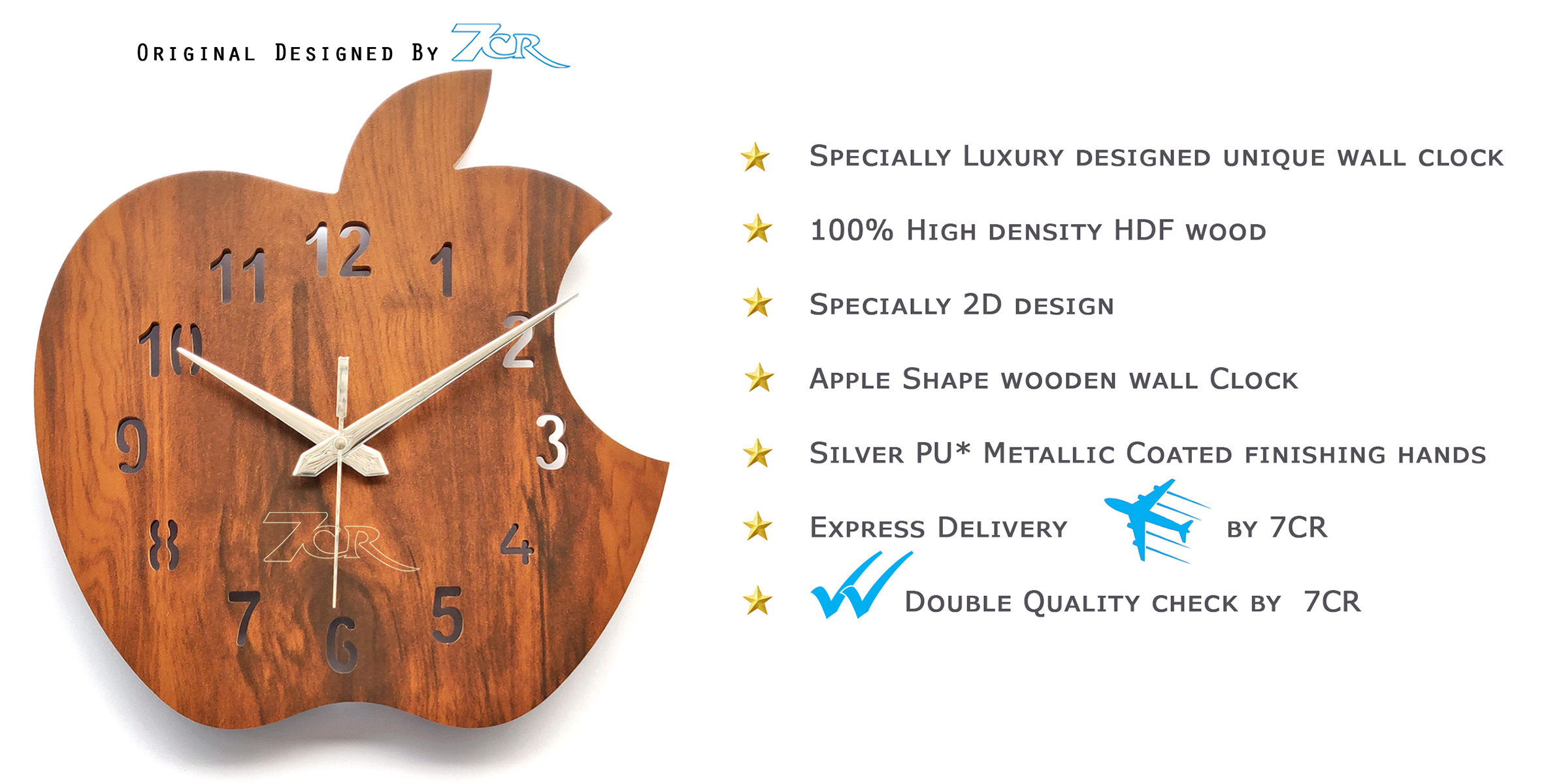 Apple Shape Wall Clock