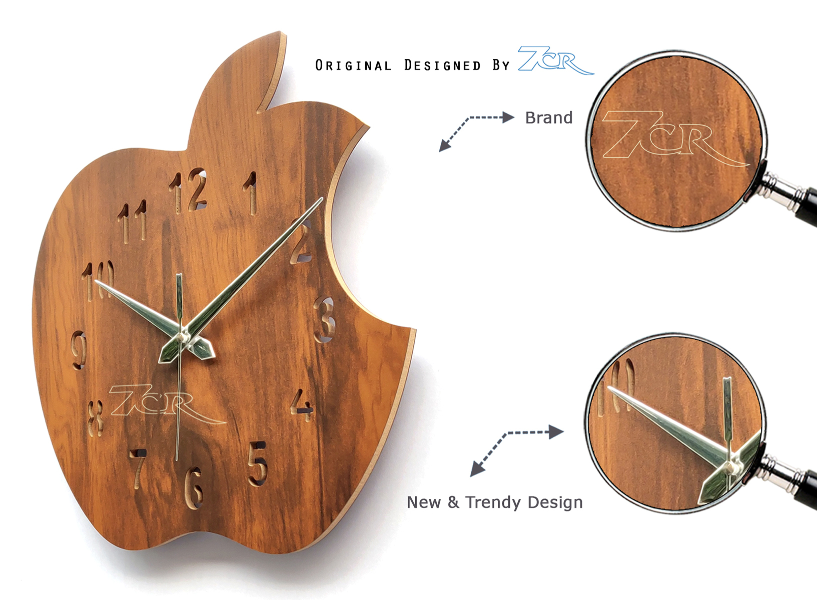 Apple Shape Wall Clock