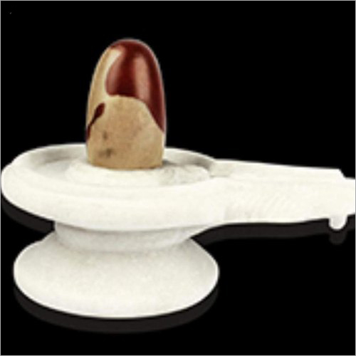 White Marble Shivling Statue