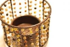 मोती वाले वोटीव मोमबत्ती धारक