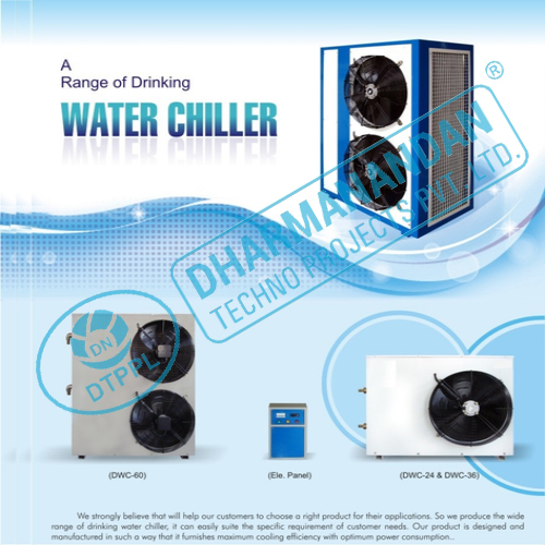 Water Chilling Machine - Metal, 51x43x21 Inch, 10C to 35C Fluid Temp, 60500 Btu/h Cooling Capacity, 400V 3 Phase, 1500W Pump , Industrial Usage, Warranty Included