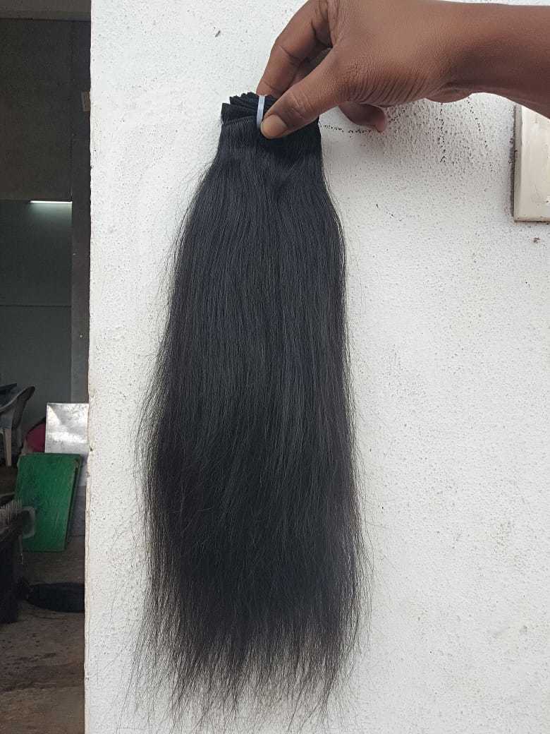 Natural Brown Machine Weft Short Hairs