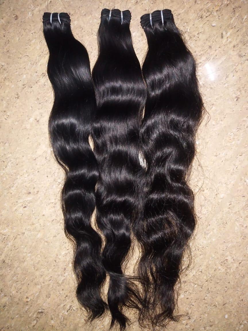 Natural Brown Machine Weft Short Hairs