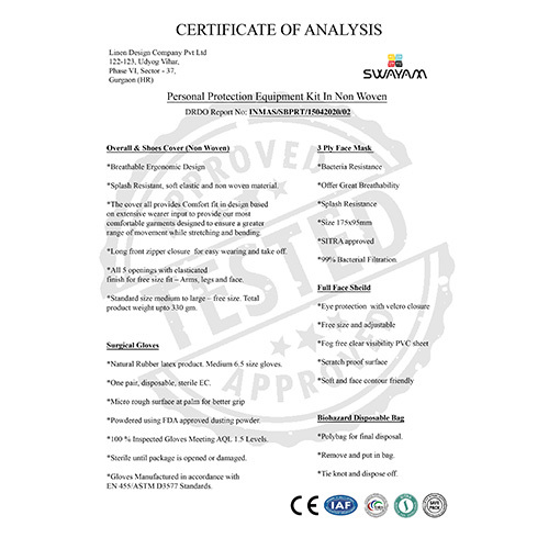 Non Woven Ppe Kit 90gsm-lmtd
