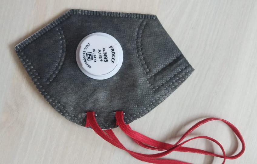 Grey And White Procef N95 Face Mask With Valve