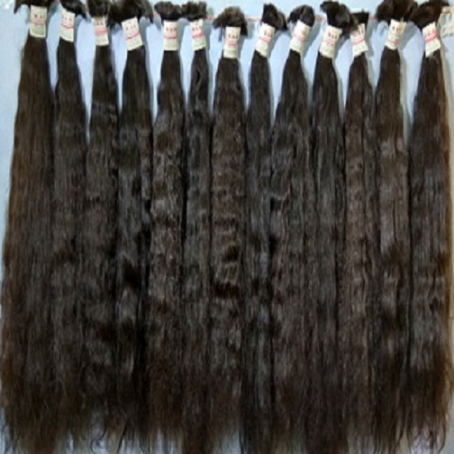 Remy Hair Extension - 16 Inches, Wavy Black Weft - 100 Grams, 3 Bundles Of 100% Human Hair