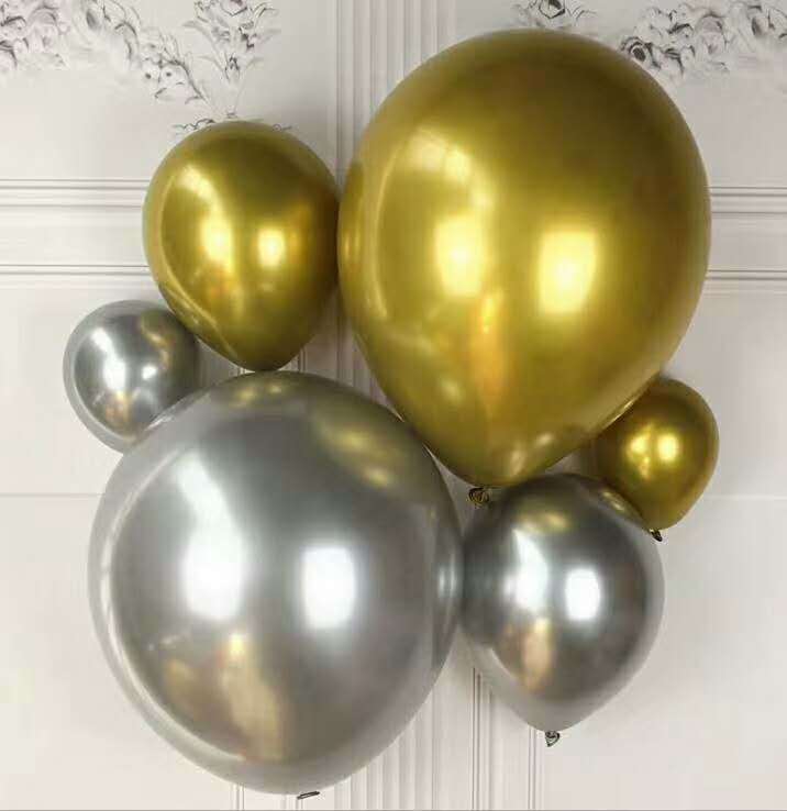 10inch 1.8g Chrome Latex Balloon - Color: 10colors