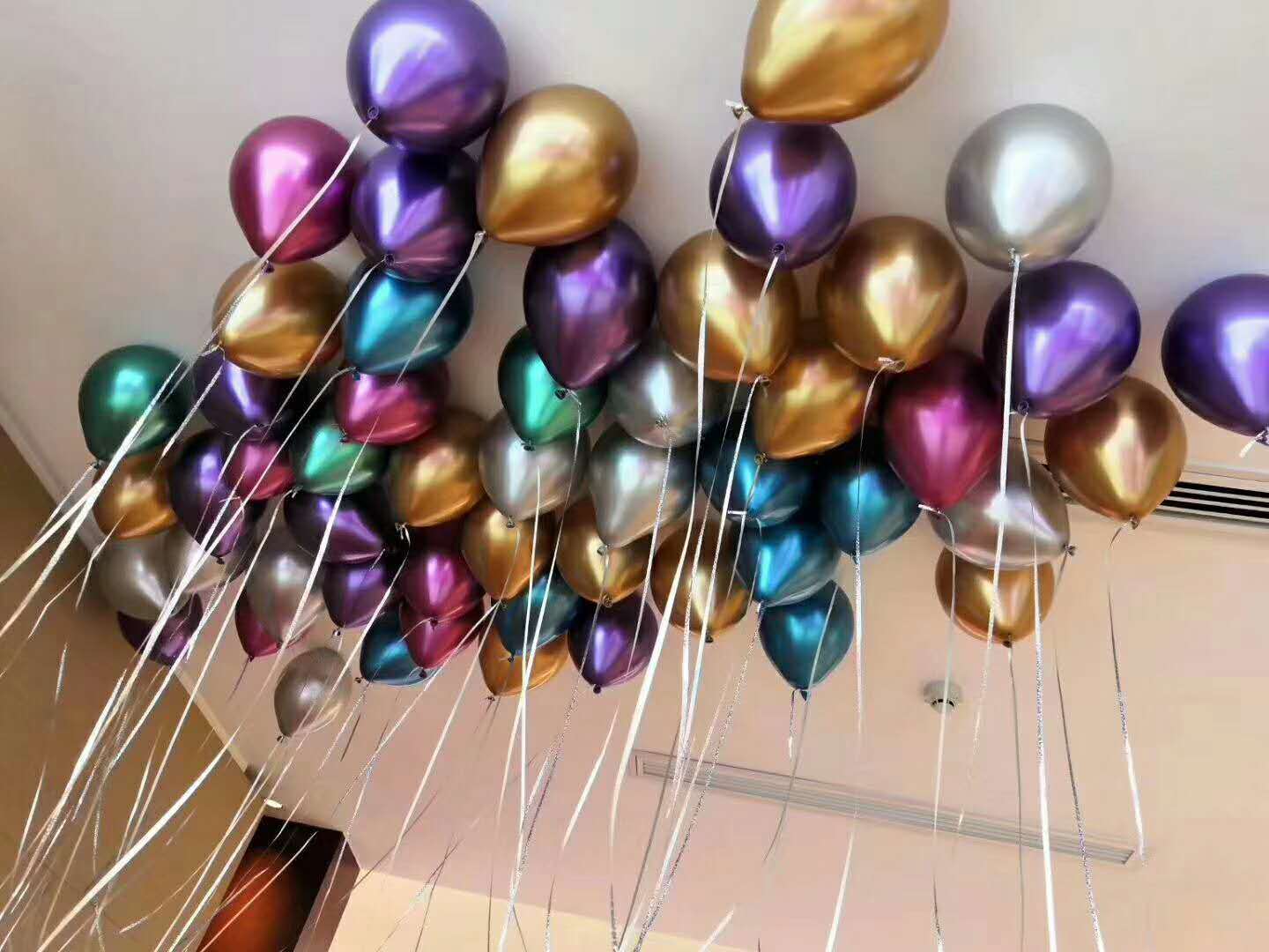10inch 1.8g Chrome Latex Balloon - Color: 10colors