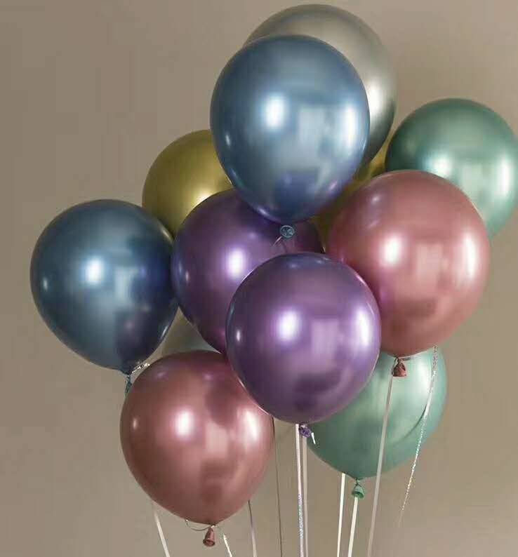 10inch 1.8g Chrome Latex Balloon - Color: 10colors