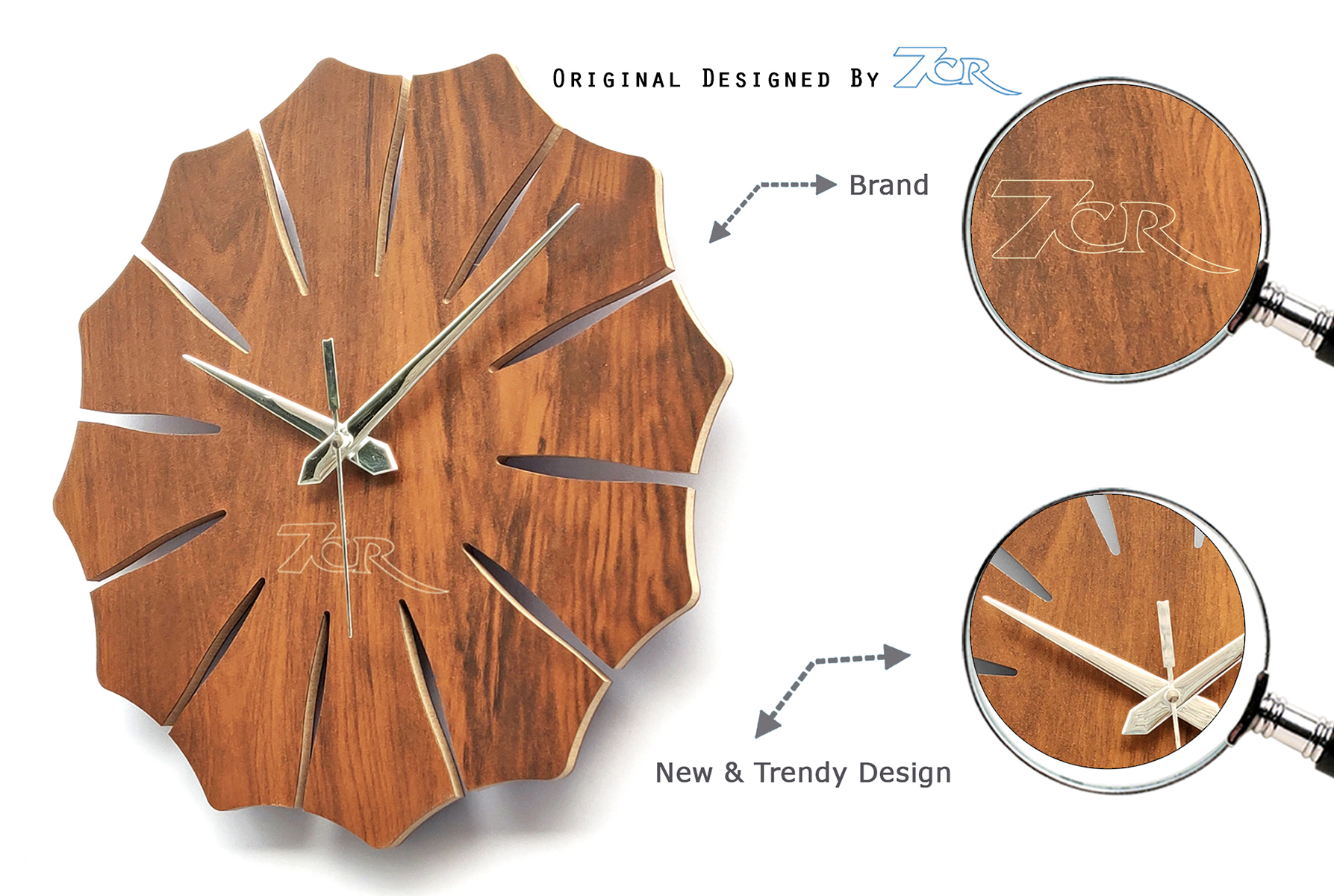 Flower Shape Wall Clock - Modern Design, Unisex Fashion Statement | Trendy Floral Aesthetic For Homes, Restaurants, Offices & Hotels
