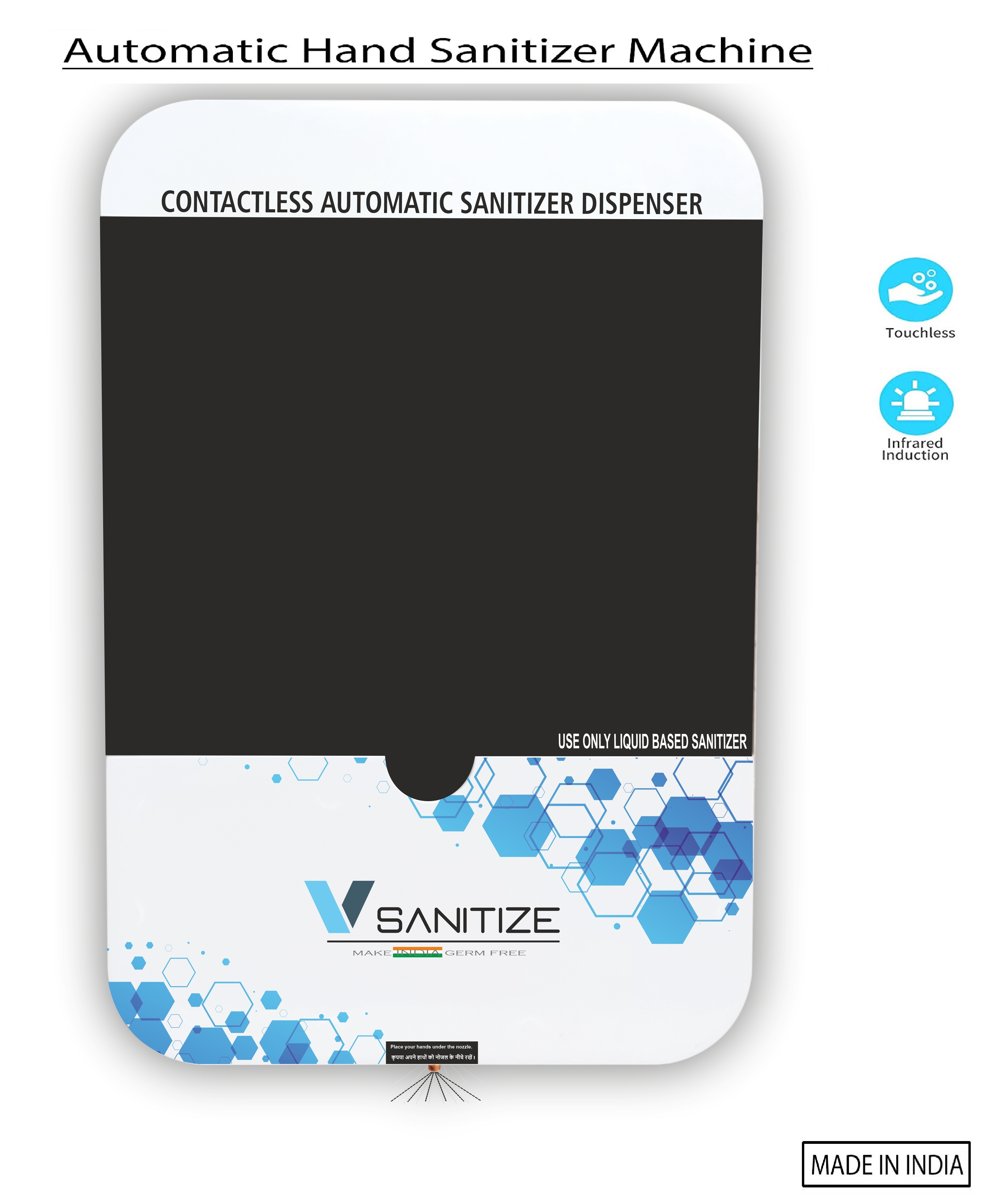 White Automatic Sanitizer Dispenser