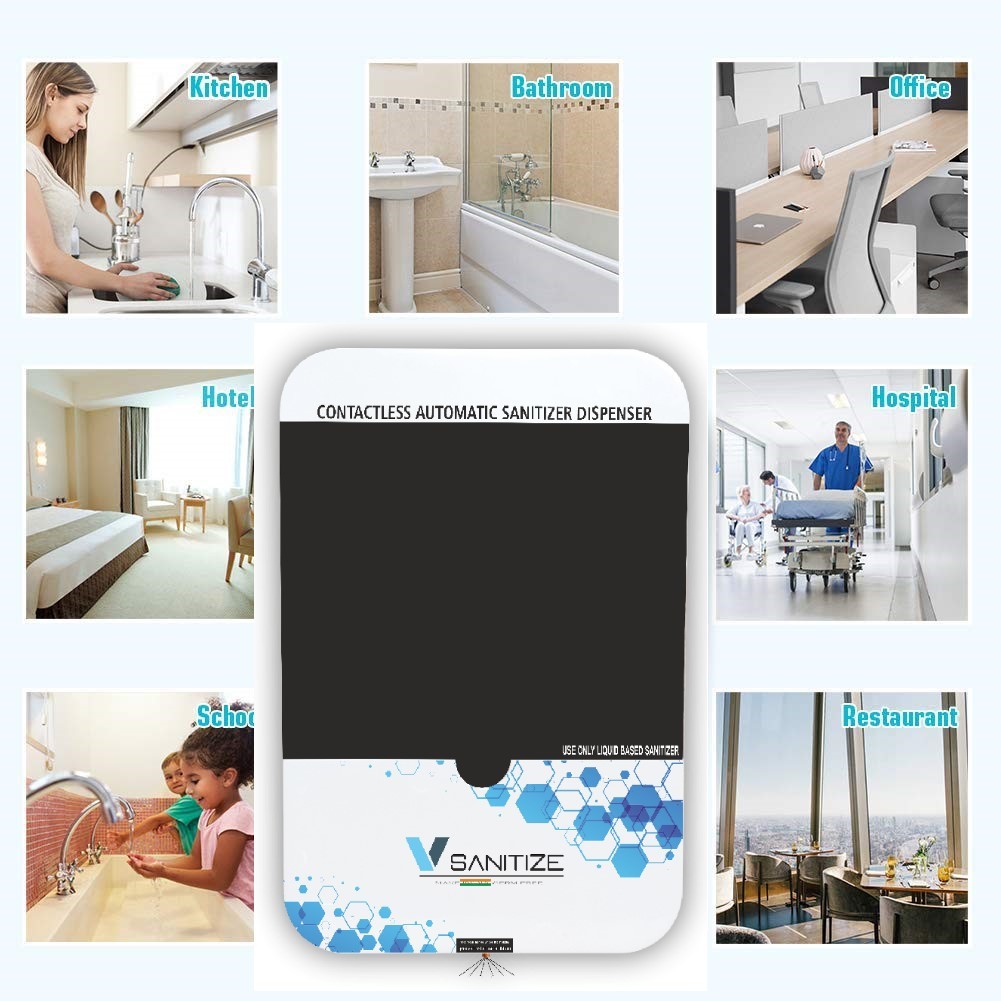White Automatic Sanitizer Dispenser