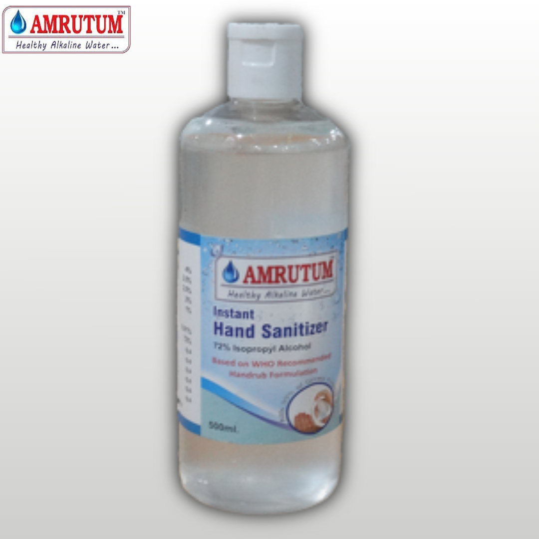 Amrutum Alcohol Based 500 Ml Gel Hand Sanitizer (Flip) - 72% Isopropyl Alcohol, Kills 99.9% Germs, Effective In High Risk Situations