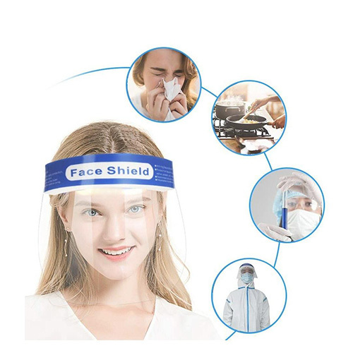 Safety Face Shield - Standard Size, Unisex | Ideal for Hospitals, Clinics, Labs - Protection from Germs and Hazardous Particles