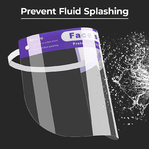 Prevent Fluid Splashing Face Shield - Standard Size, White Color | Unisex Design For Protection In Hospitals, Clinics, And Households