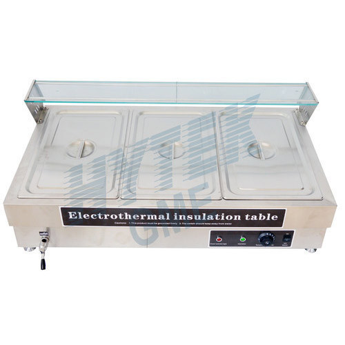 Bain Marie Table Top 3 Pan Height: 370 Millimeter (Mm)