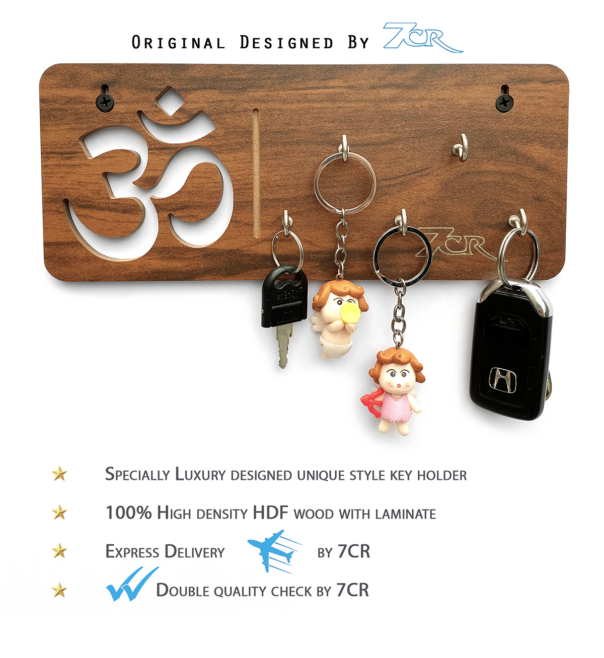 Om Shape Key Chain Holder