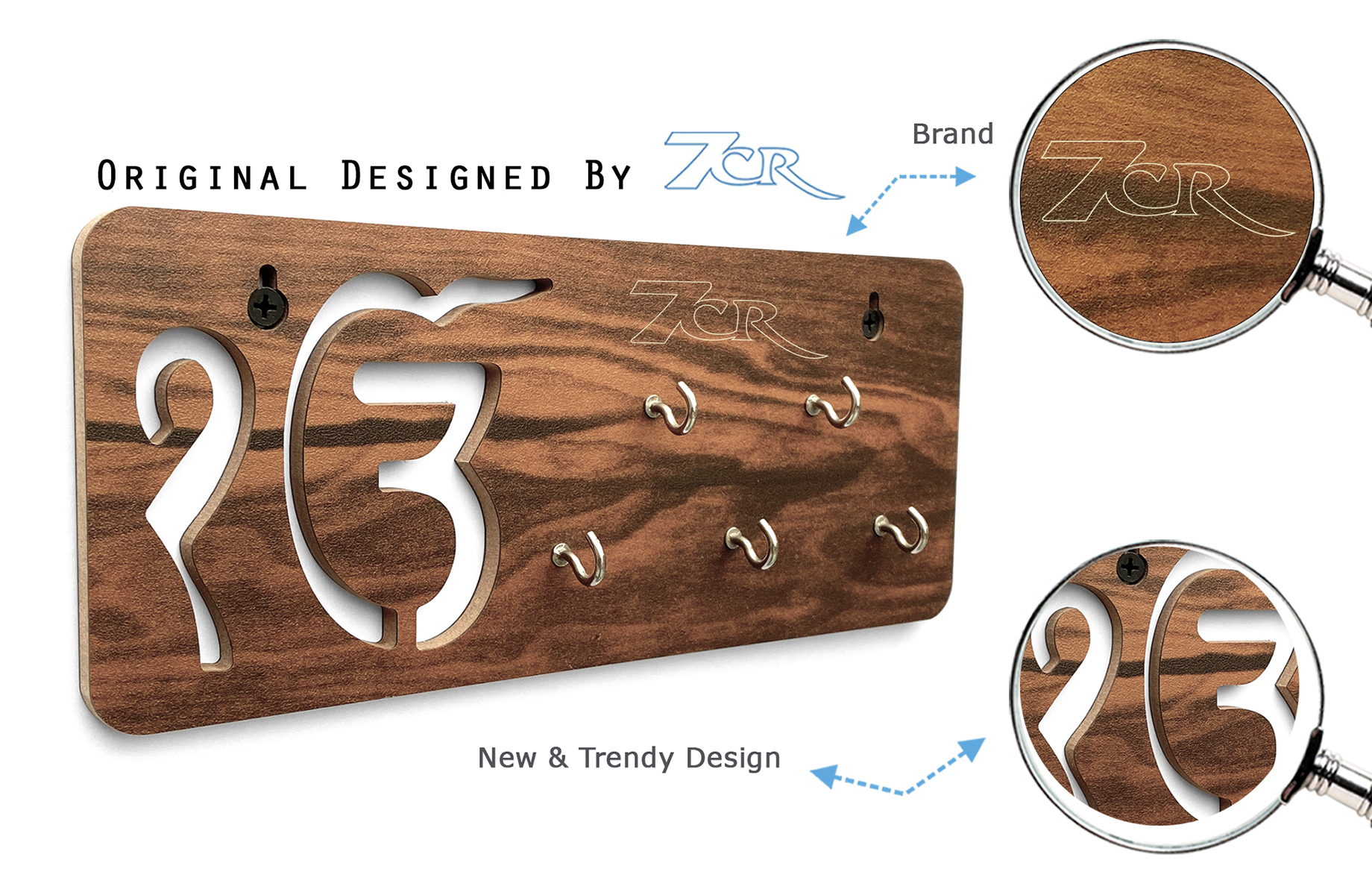 Khanda Shape Key Chain Holder