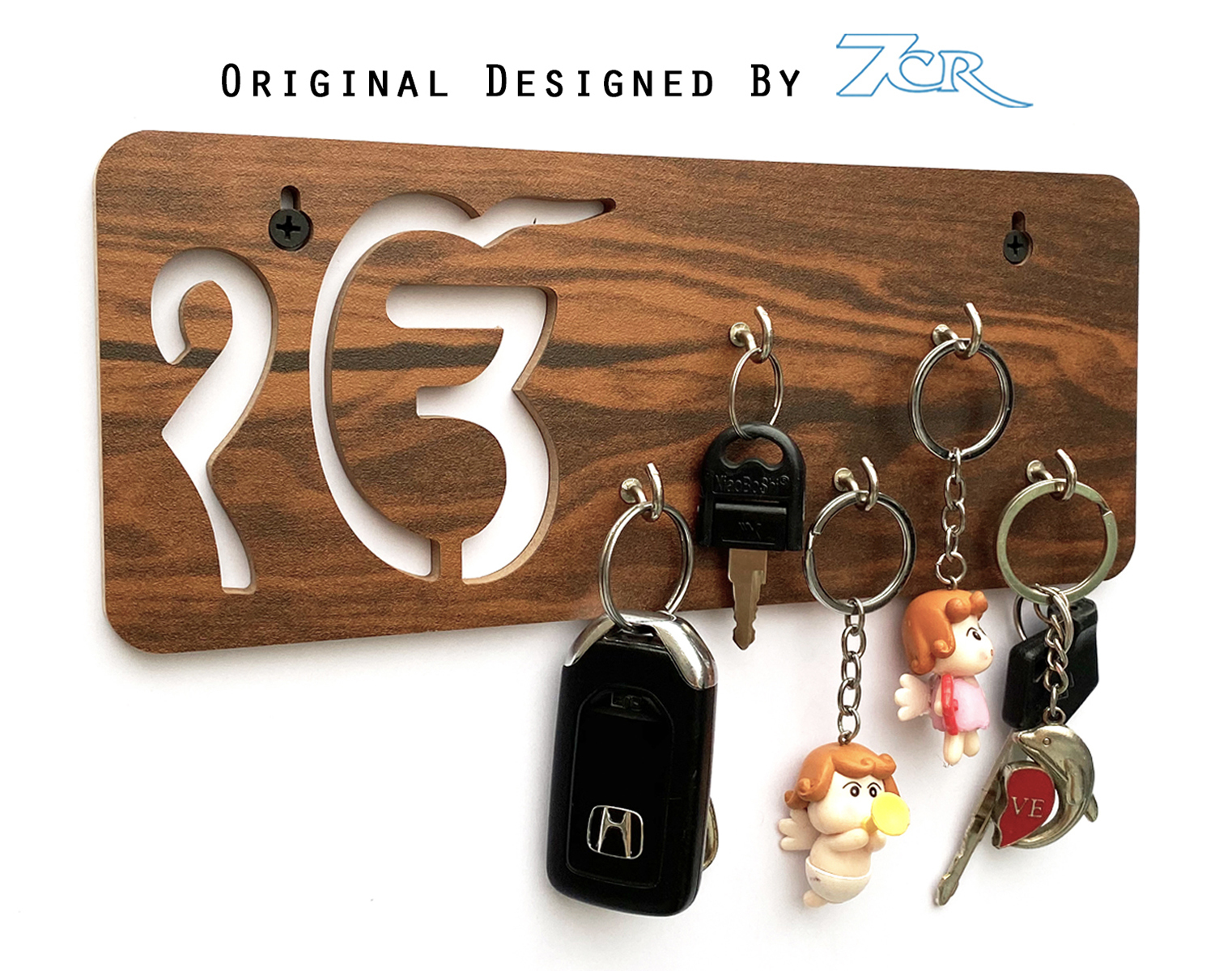 Khanda Shape Key Chain Holder