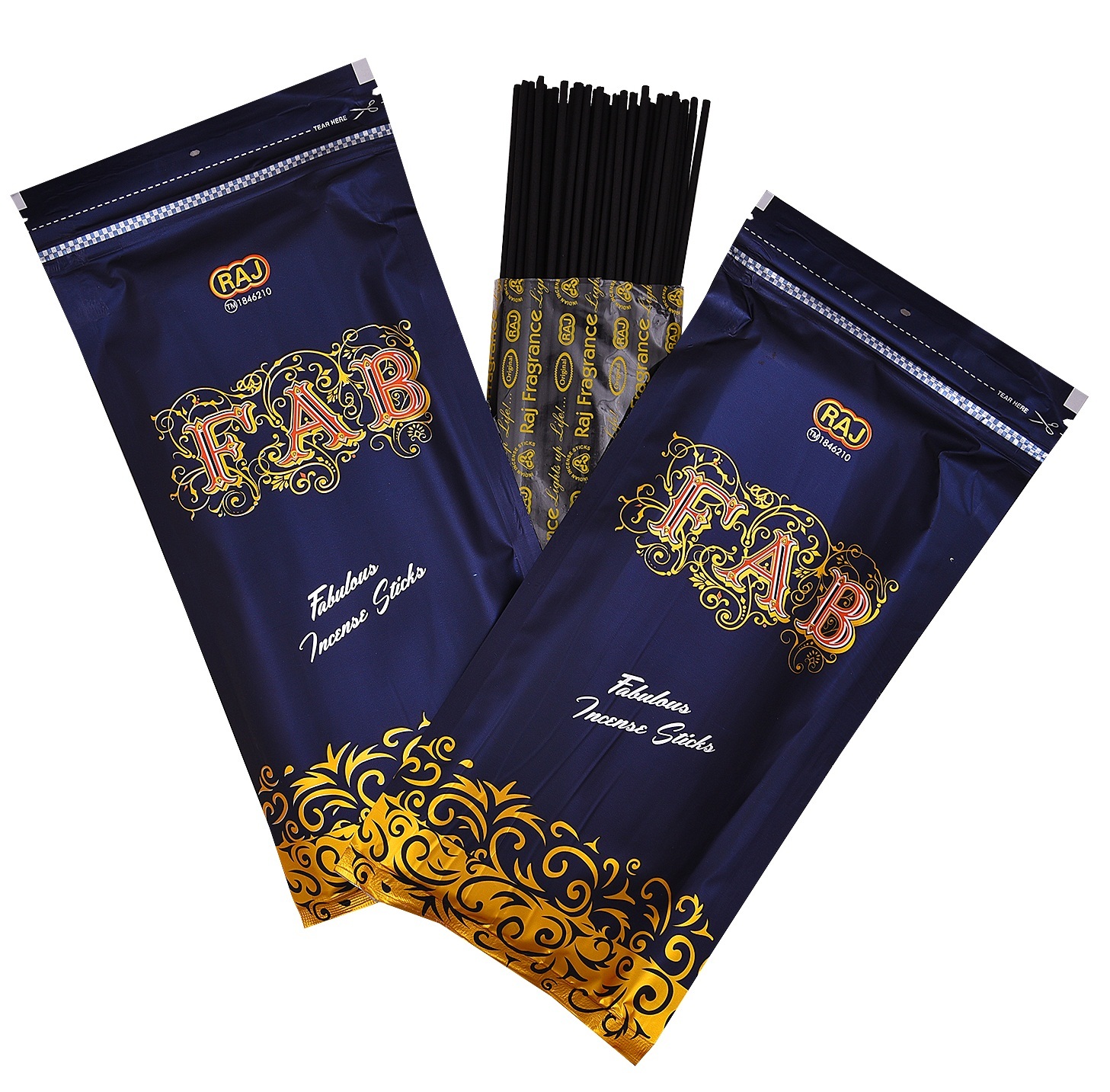 Raj Fab Ratan - Charcoal 120g, Floral Fragrance In Blue Zipper Pouch, Eco-friendly, Aromatic, Anti-odour, Round Shape