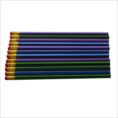 Erasers Writing Pencil - Wooden, 7 Inch Length, Round Shape | Features Fixed Eraser, Lightweight Design, High Break Resistance, Customizable Options