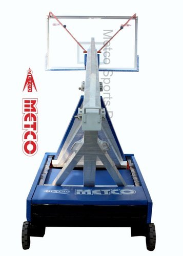 Blue Basketball Pole Movable And Height Adjustable