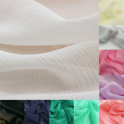 Chiffon Fabric - Silk Blend, 150 Meters Length, Blue | Fire Proof, Light Weight, Quick Dry, Stretchable, Uv-proof And Tear-resistant