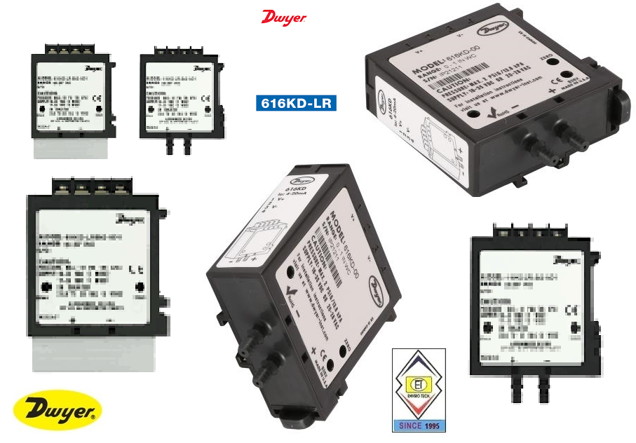 Dwyer 616kd-b-00 Differential Pressure Transmitter Accuracy: +/- 1.0% Fs