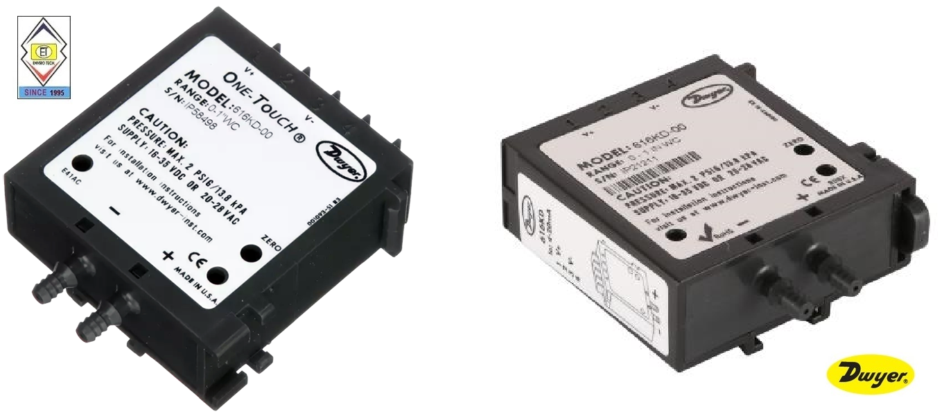 Dwyer 616kd-b-00-v Differential Pressure Transmitter Accuracy: +/- 1.0% Fs %