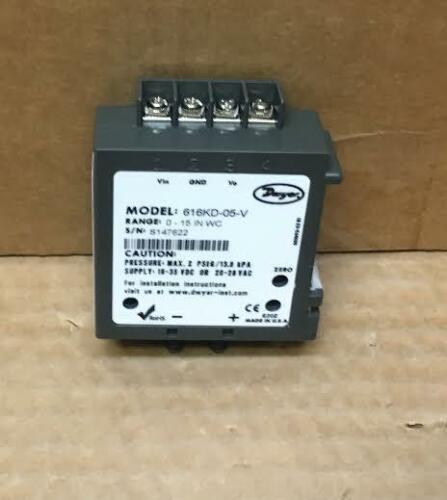 Dwyer 616kd-b-01 Differential Pressure Transmitter Accuracy: +/- 1.0% Fs