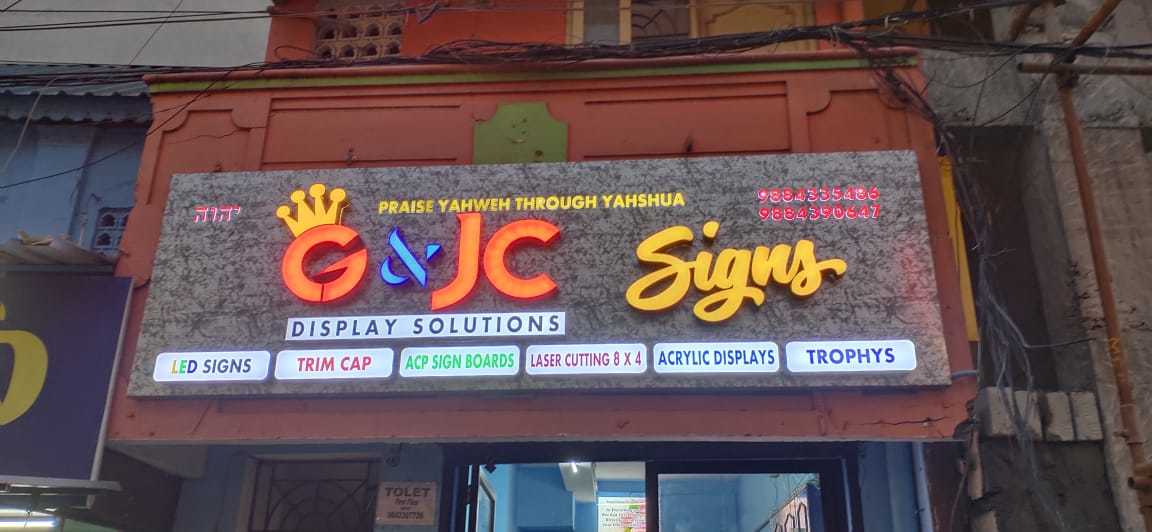 3d Signage - Acp With Acrylic, 1 X 1 Size | Led Illuminated, Professional Appearance, 250 Watts Power, 1 Year Warranty
