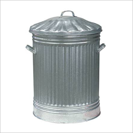 16 गैल्वनाइज्ड मेटल ढक्कन वाली कचरा गाड़ी