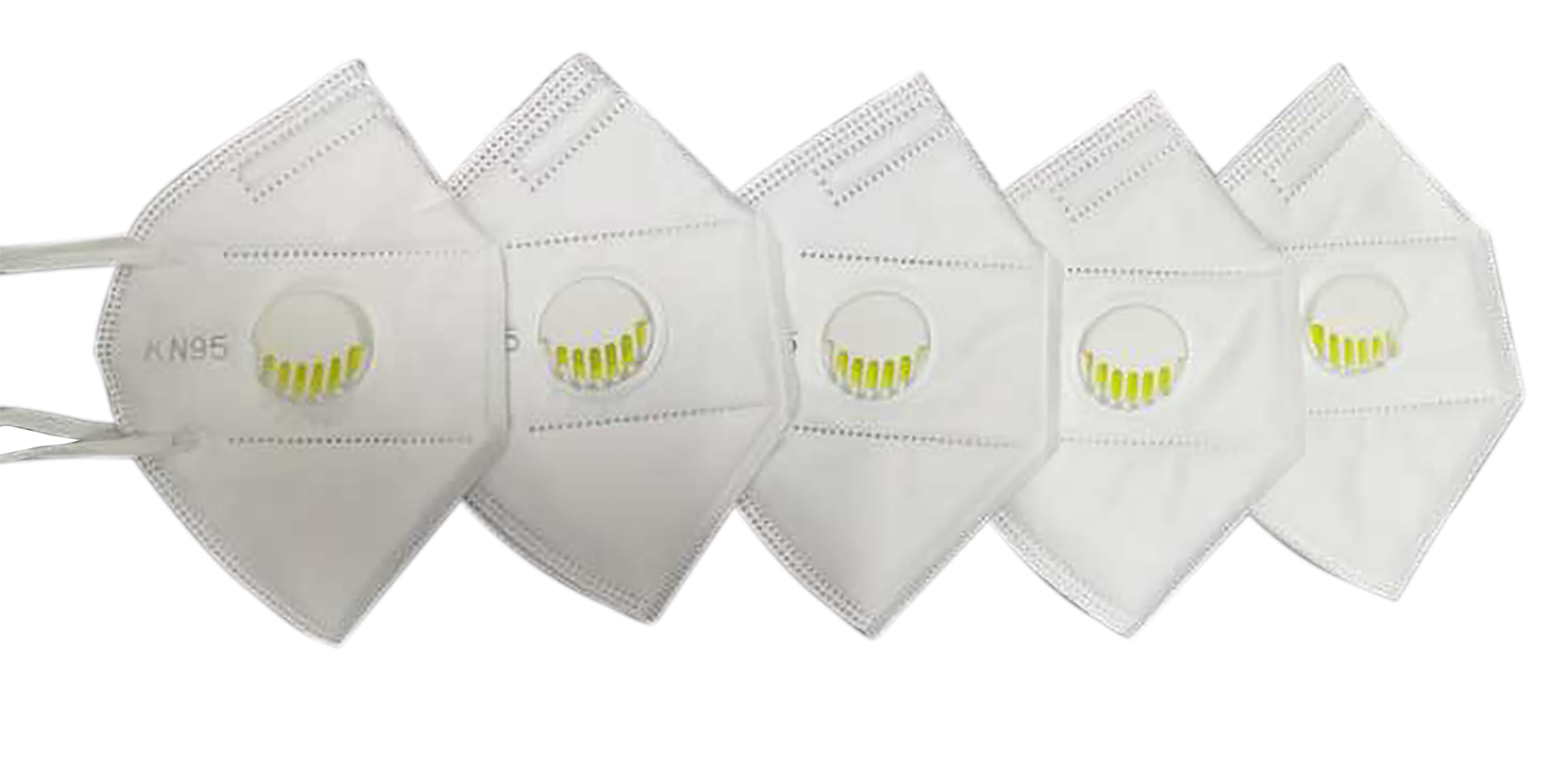 Kn95 Face Mask - Cotton Material, Standard Size , White Round Design With Kn95 Logo For Effective Face Protection