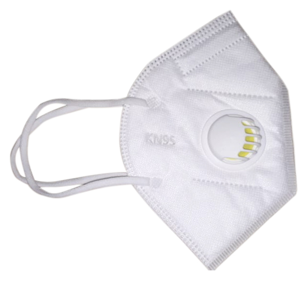 Kn95 Face Mask - Cotton Material, Standard Size , White Color, Round Shape, Respirator Design For Effective Face Protection