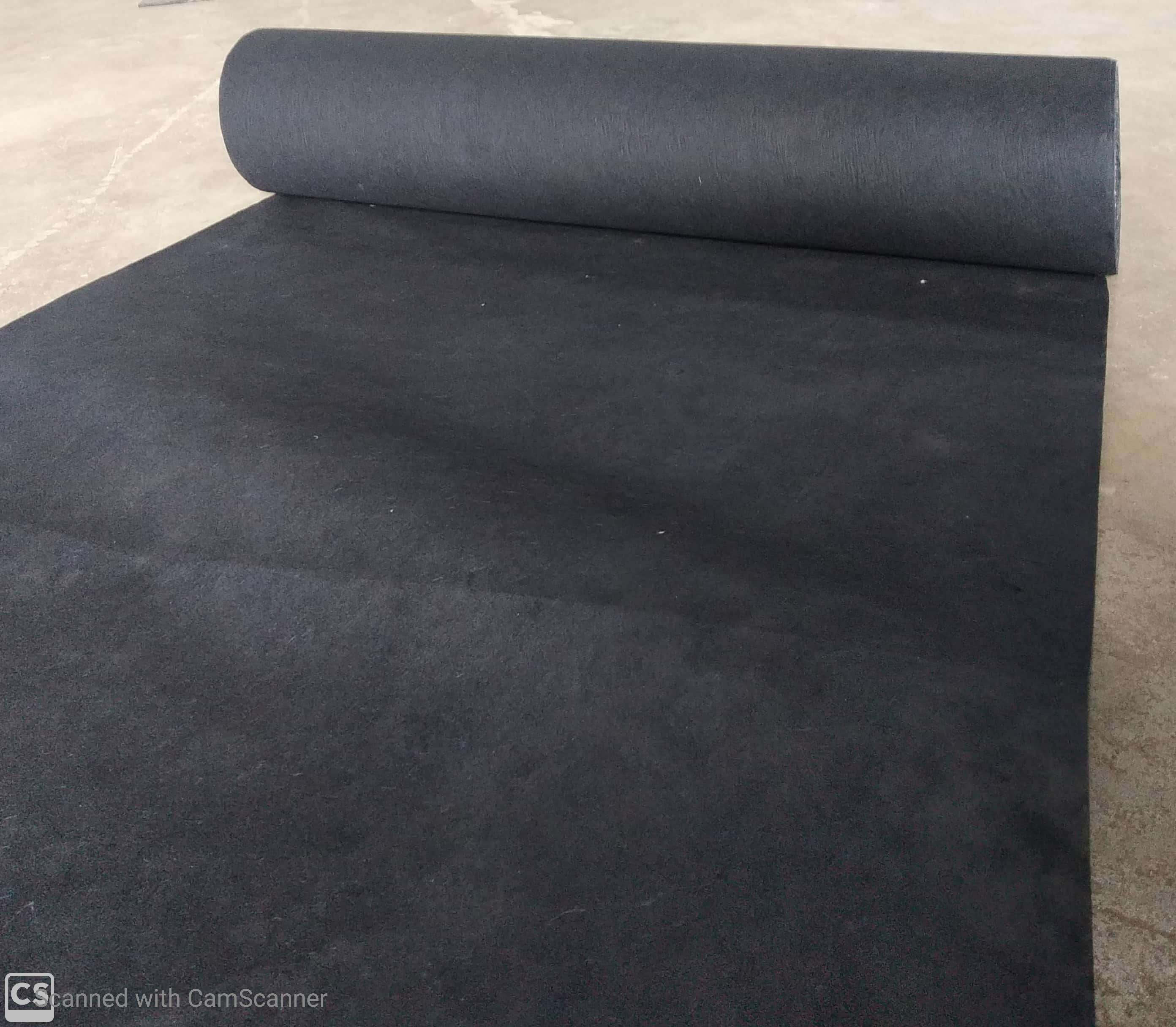 Cotton Embroidery Backing Paper - 1 Meter Cylinder, Black Pure Cotton Fabric