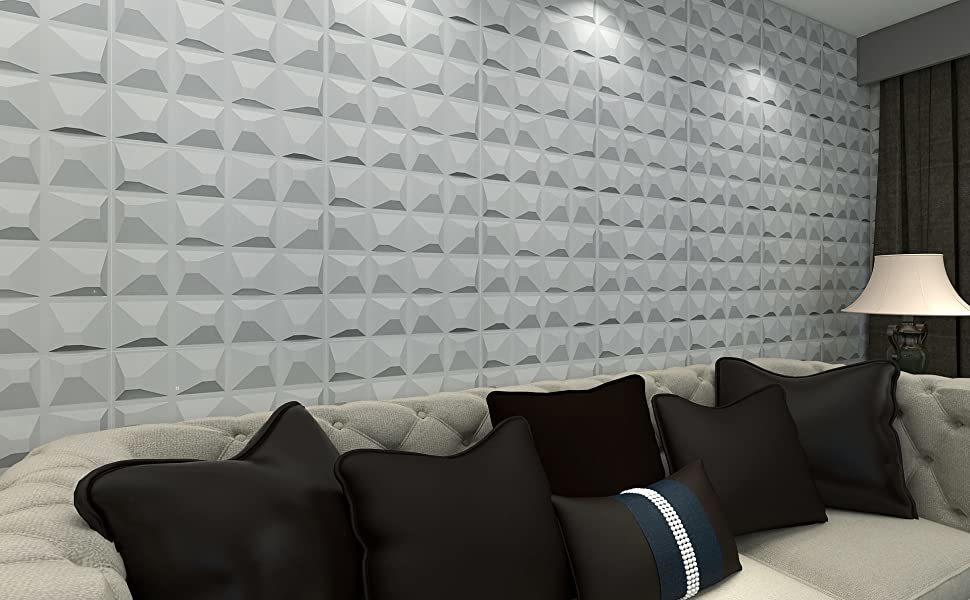 3d Modern Wall Panel Plastic Cladding / Vinyl Cladding