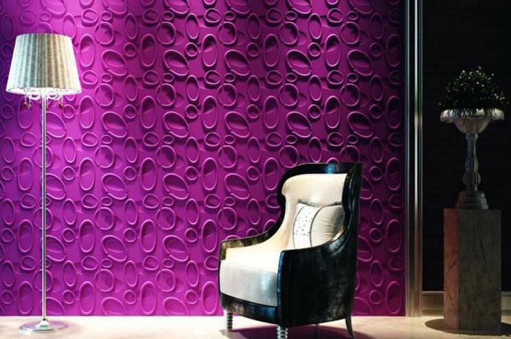 3d Ring Pvc Panel Plastic Cladding / Vinyl Cladding