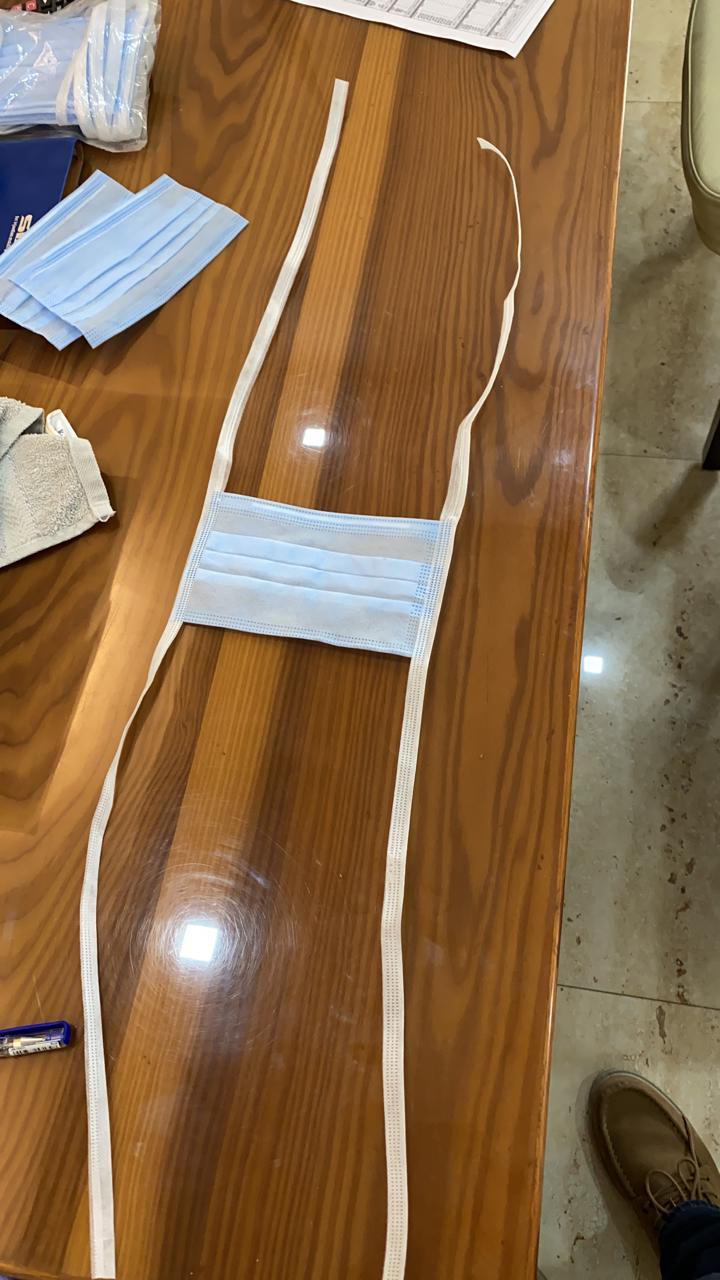Triple Layer Mask With Nose Pin Tie Type